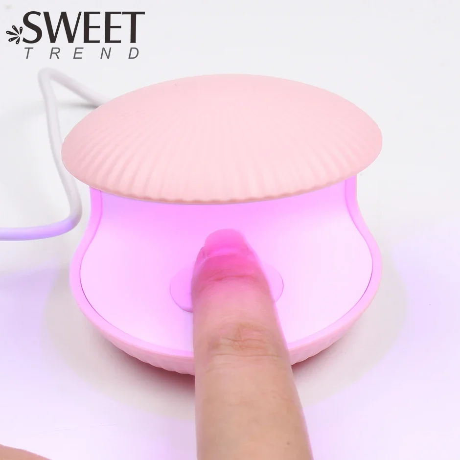 Single Finger Mini Nail Dryer UV LED Lamp Shell Shape USB Nail Lamp Manicure Machine Cure Polish Gel Tools Nail Art Equipment