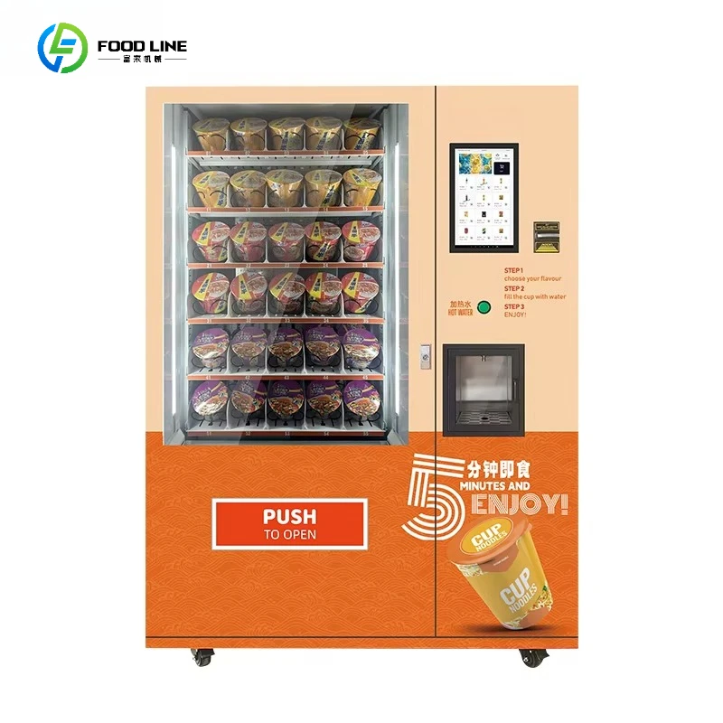 Hot Water Vending Machine Cup Noodle and Ramen Cooked Vending Machine Self Service Customized