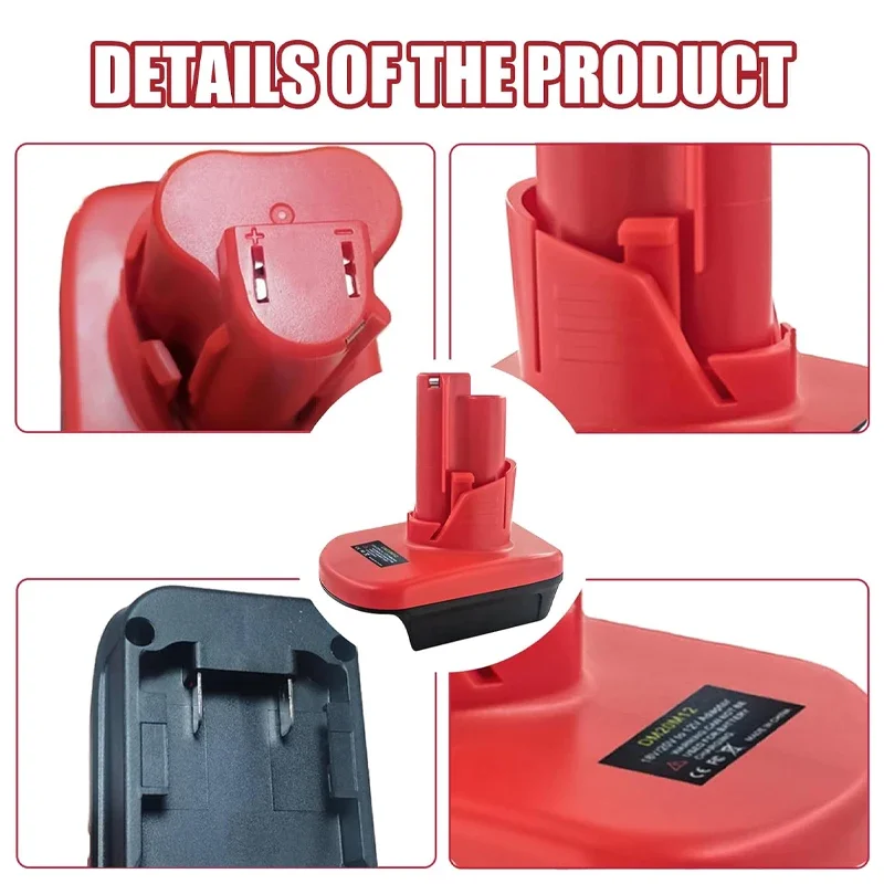 Imagem -05 - Adaptador de Ferramentas para Milwaukee Bateria Converter Ferramentas Elétricas Milwaukee Dewalt 12v 18v