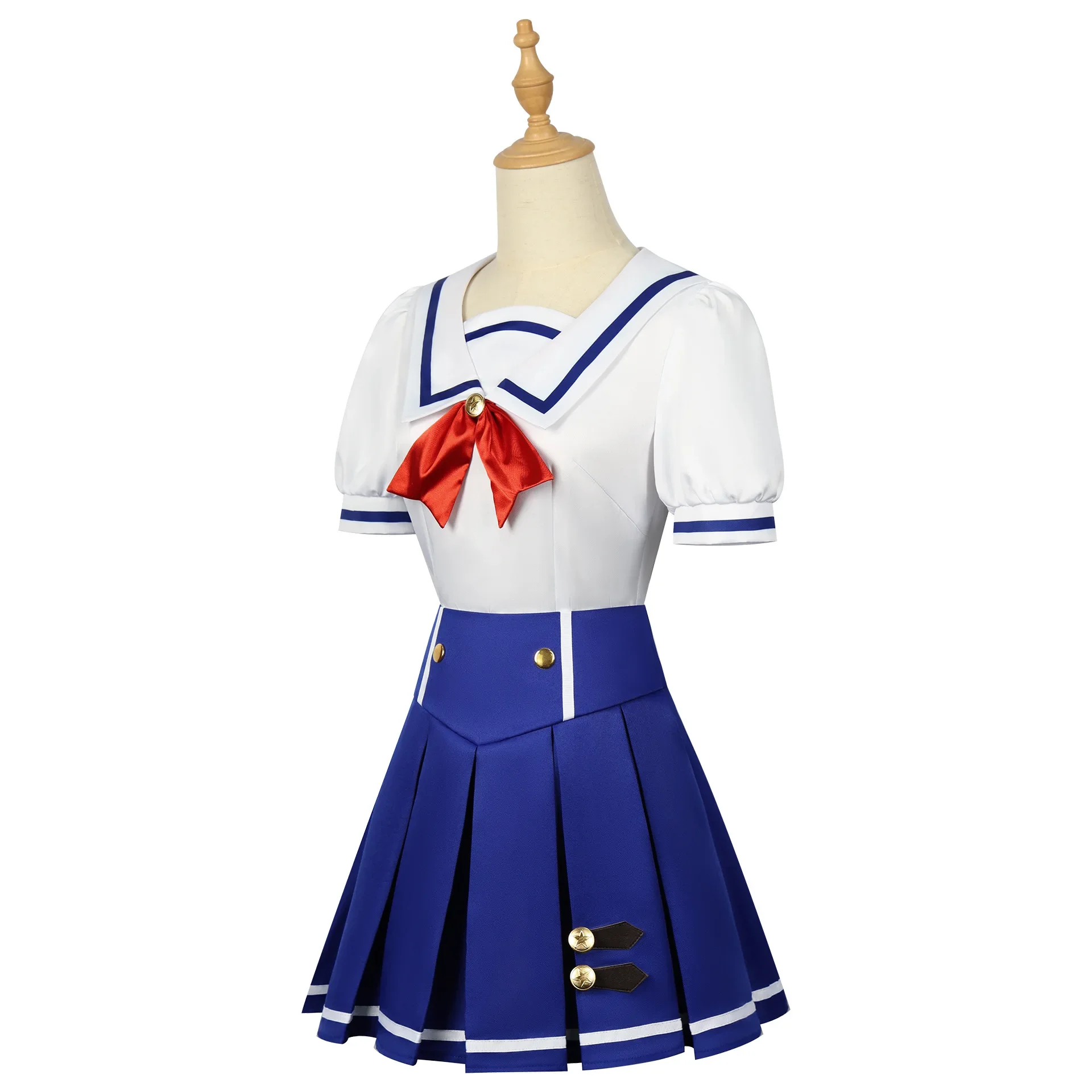 Disfraz de Anime Aikatsu Hoshimiya Ichigo, vestido escolar, traje de uniforme de verano, traje de juego de rol para fiesta de Halloween para niñas adultas