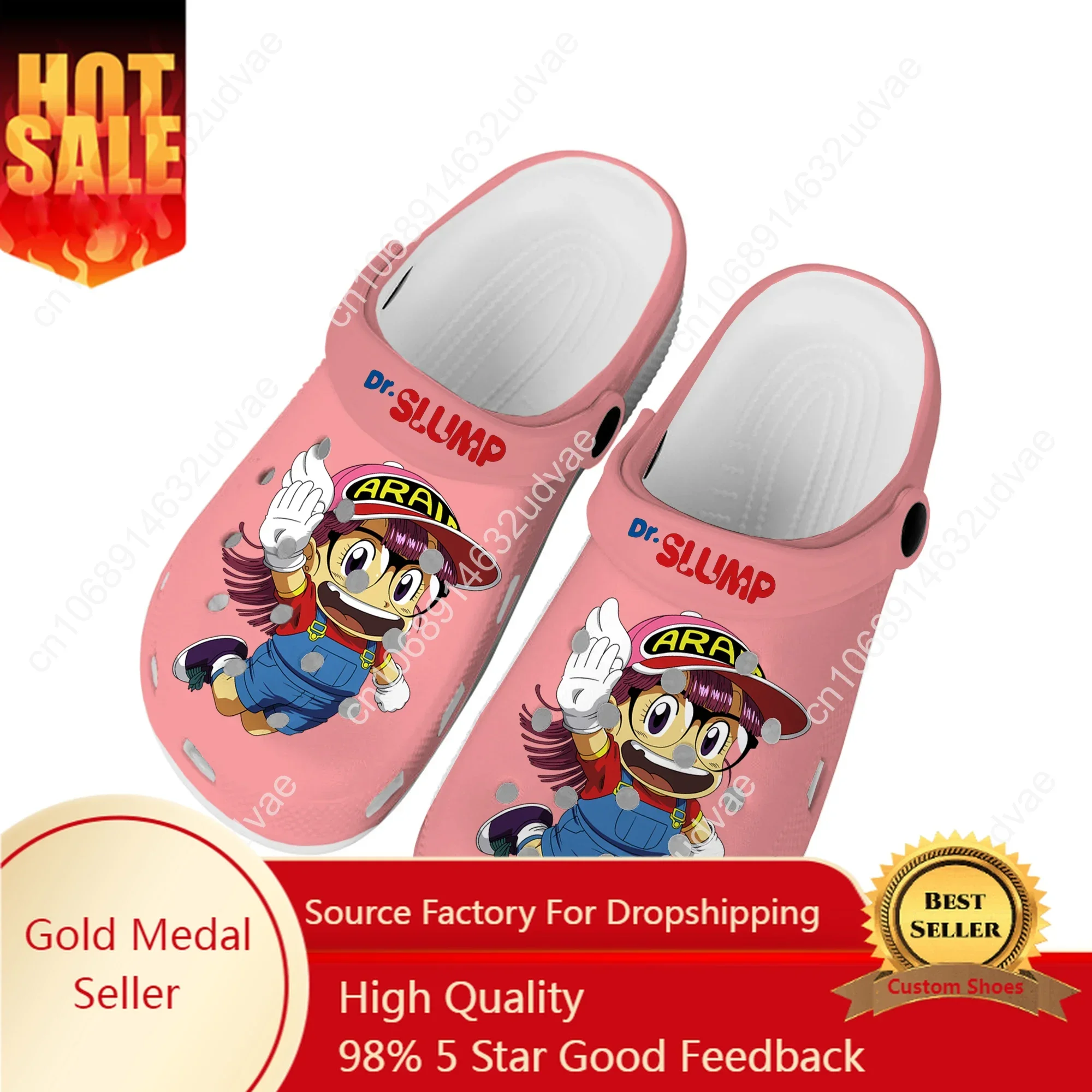 

A-Arale Dr Slump Japan Anime Manga Cartoon Home Clogs Custom Water Shoes Men Women Teenager Shoe Garden Clog Beach Hole Slippers