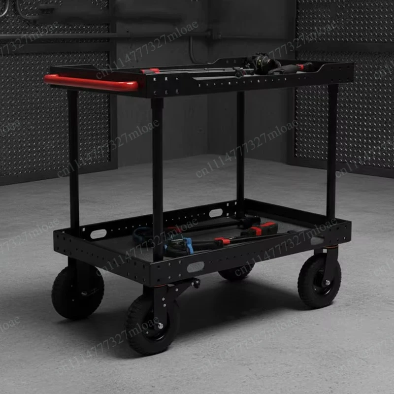 200kg Load Capacity Foldable Vehicle-Mounted Outdoor Live Streaming Cart / Camera Operator Cart with 8-Inch Wheels