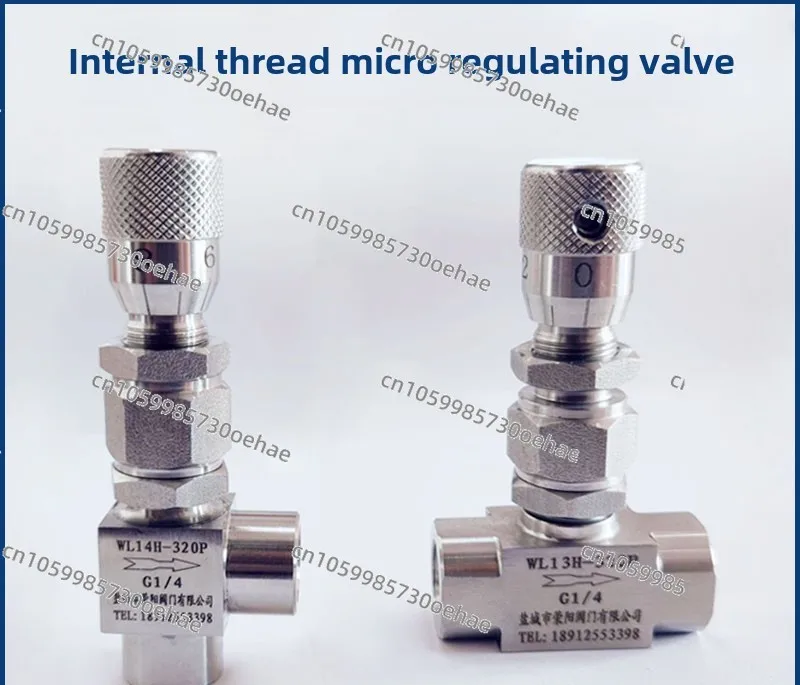 304 Stainless Steel Micro Control Valve G1/4 G3/8G1/2 NPT Needle Valve Flow Fine Control Valve WL11H-320P