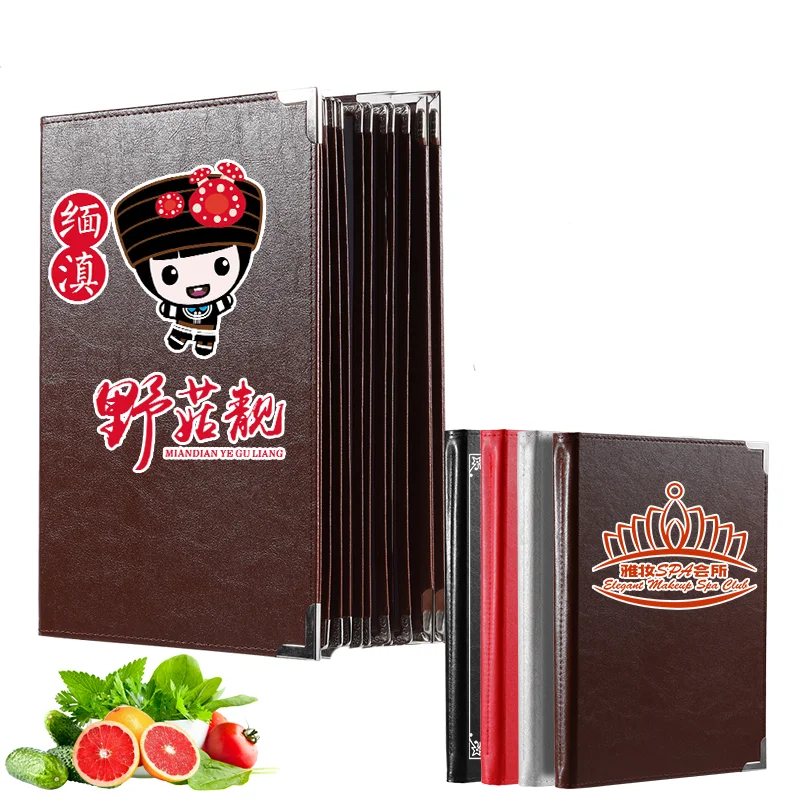 8 Slots Hardcover Heavy Blank Cover A4 PU Leather Display Book Gold Brown Black Red White