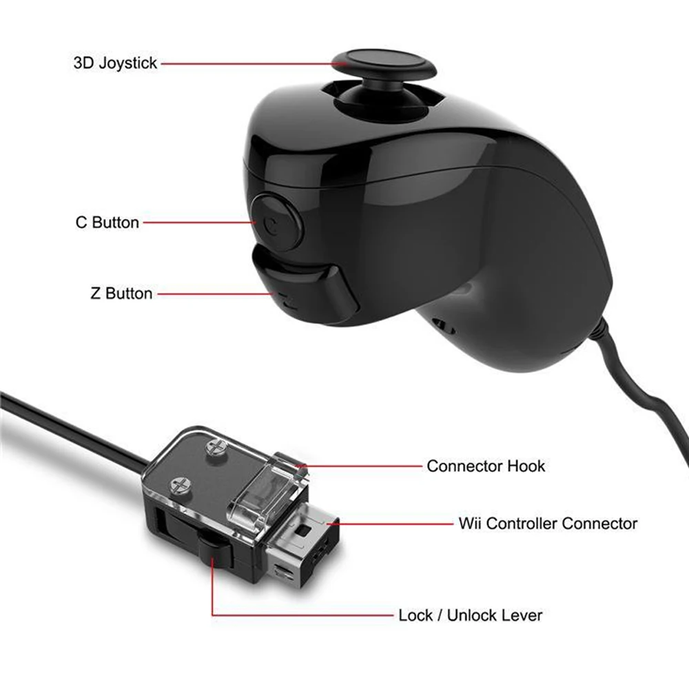 Pilot zdalnego sterowania 2 w 1 z kontroler nunchako dla konsola Wii bezprzewodowy pad do gier z ruchem Plus sterowanie grami Wii