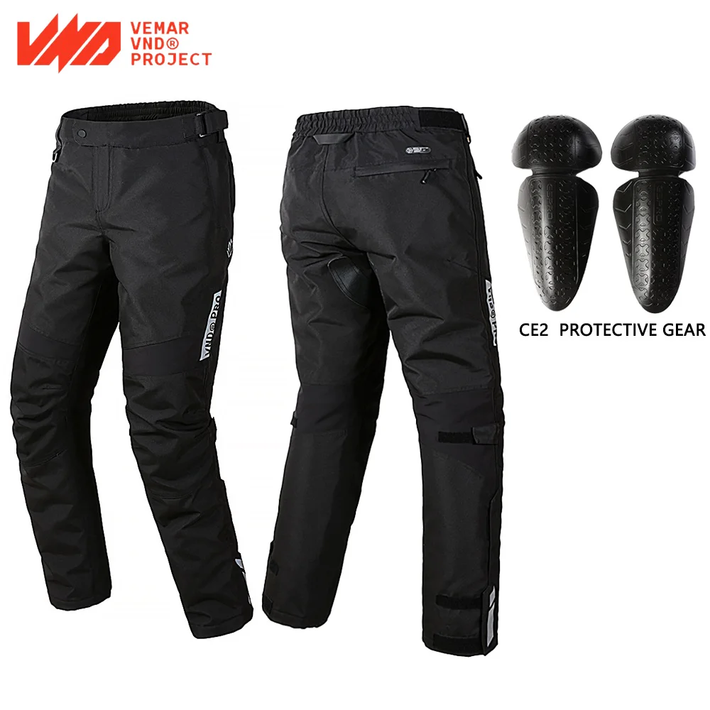 Men's Motorcycle Pants for 3M-Thinsulate Cotton Quick Release Pants Quick Magnetic Buckle 3-layer Softshell Cycling Trousers 5XL