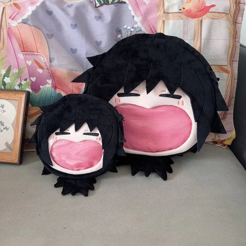 Figura giapponese Tomioka Giyuu Cosplay Itabag fai da te Ita Bag ritorno a scuola Anime zaino peluche Kawaii divertente grande bocca borse regalo