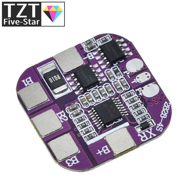 BMS 4S 5A 14500 Lithium Battery Pack Charge Board 14.8V Overcharge/Overdischarge/Short Circuit Protection For Solar Street Light