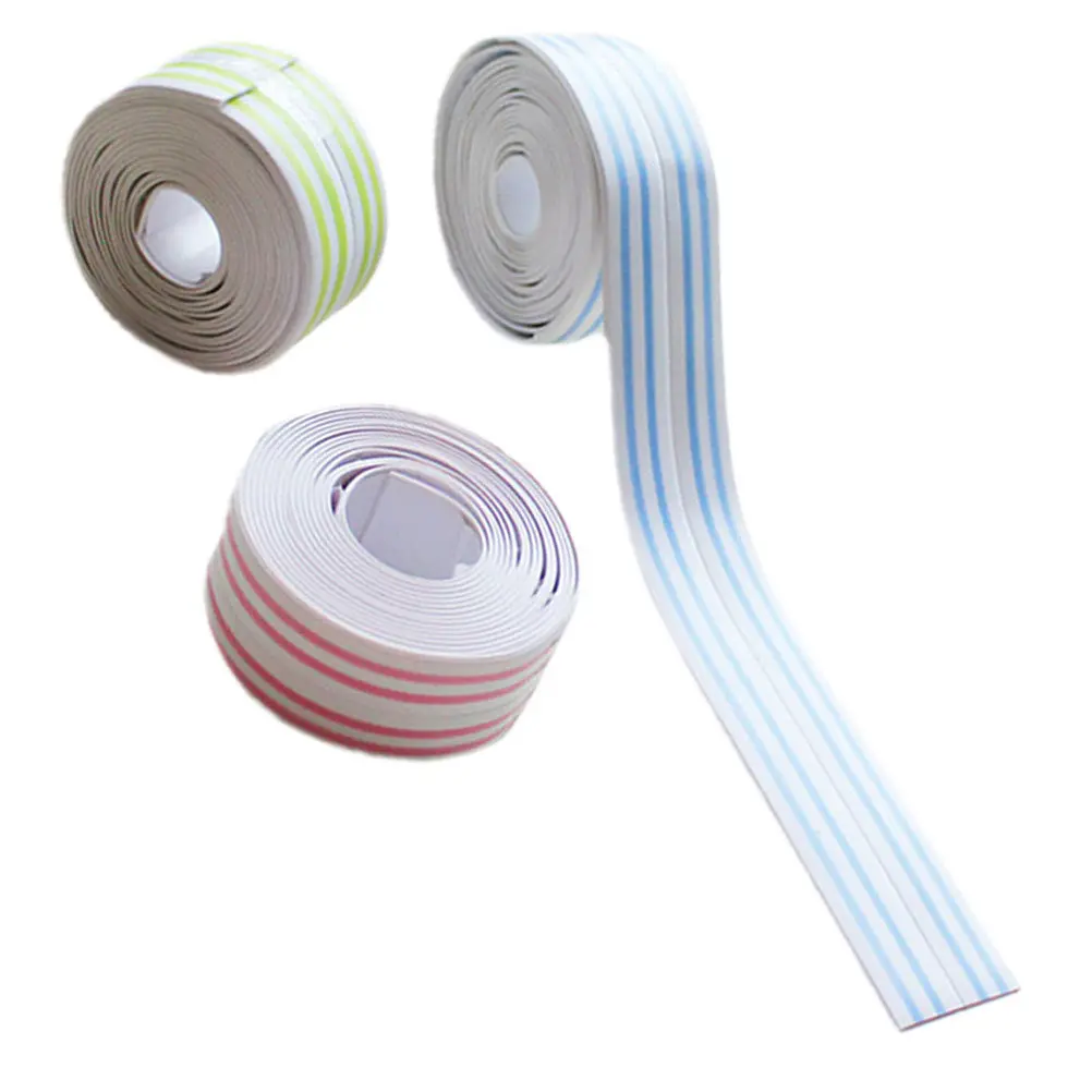 3 Rolls Flexible Waterproof Caulk Tape PVC Sealing Strip for Toilet Base Shower Tub Sink Gaps No Residue Professional