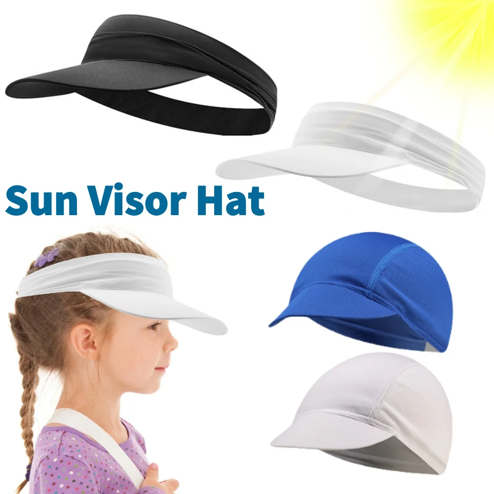 

Sun Visor Hat Breathable Empty Top Hat Anti-UV Summer Sport Hat Quickly Dry Cool Sun Cap for Tennis Running