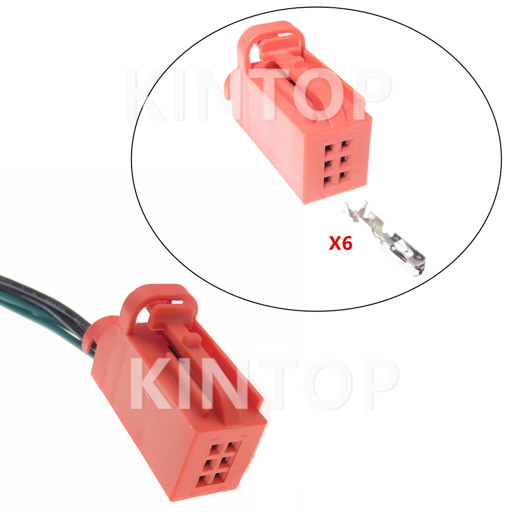 

1 Set 6 Pins Auto Starter Wire Cable Connector Car Tire Pressure Alarm Plastic Housing Socket 4D0971636B 4D0 971 636 B 1534121-3