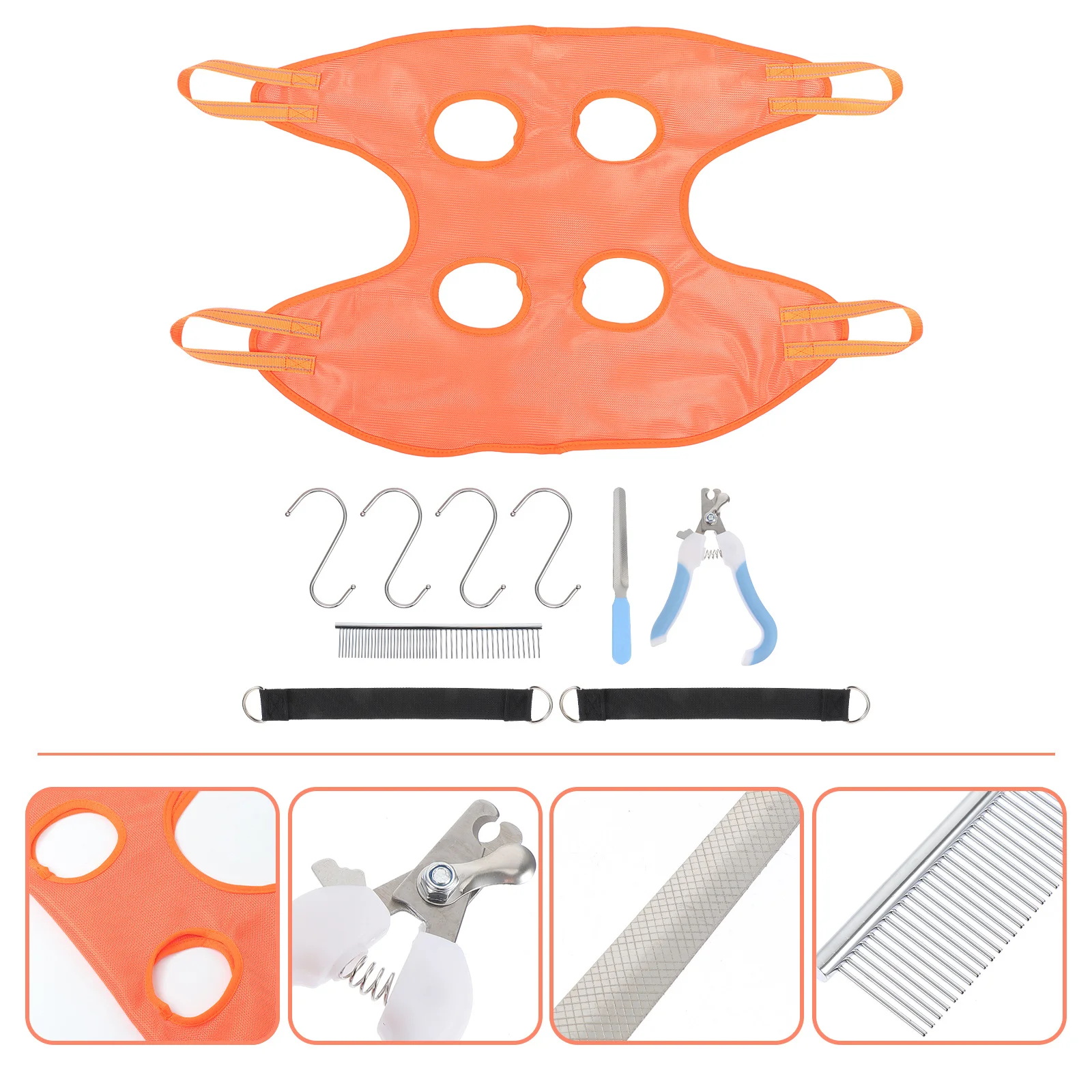 

1 set Grooming Hammock For Dogs Cats Durable Non-Slip Trimming Bed Household Pet Nail Clipper Holder Tool Pet Supply Accessory