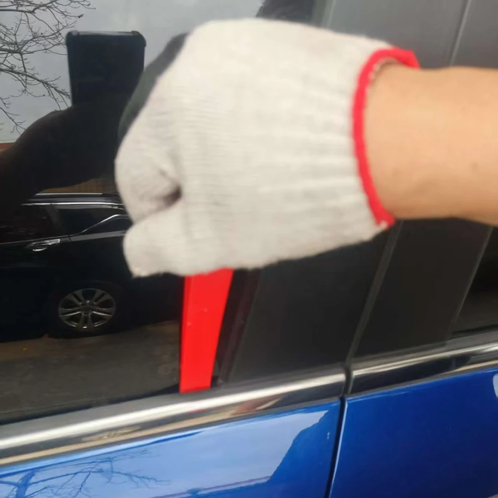 赤い車のドアウェッジパネル、塗装レスのへこみ除去修理ハンドツール、窓用オートウェッジポンプ、鍵屋の除去修理ハンドツール