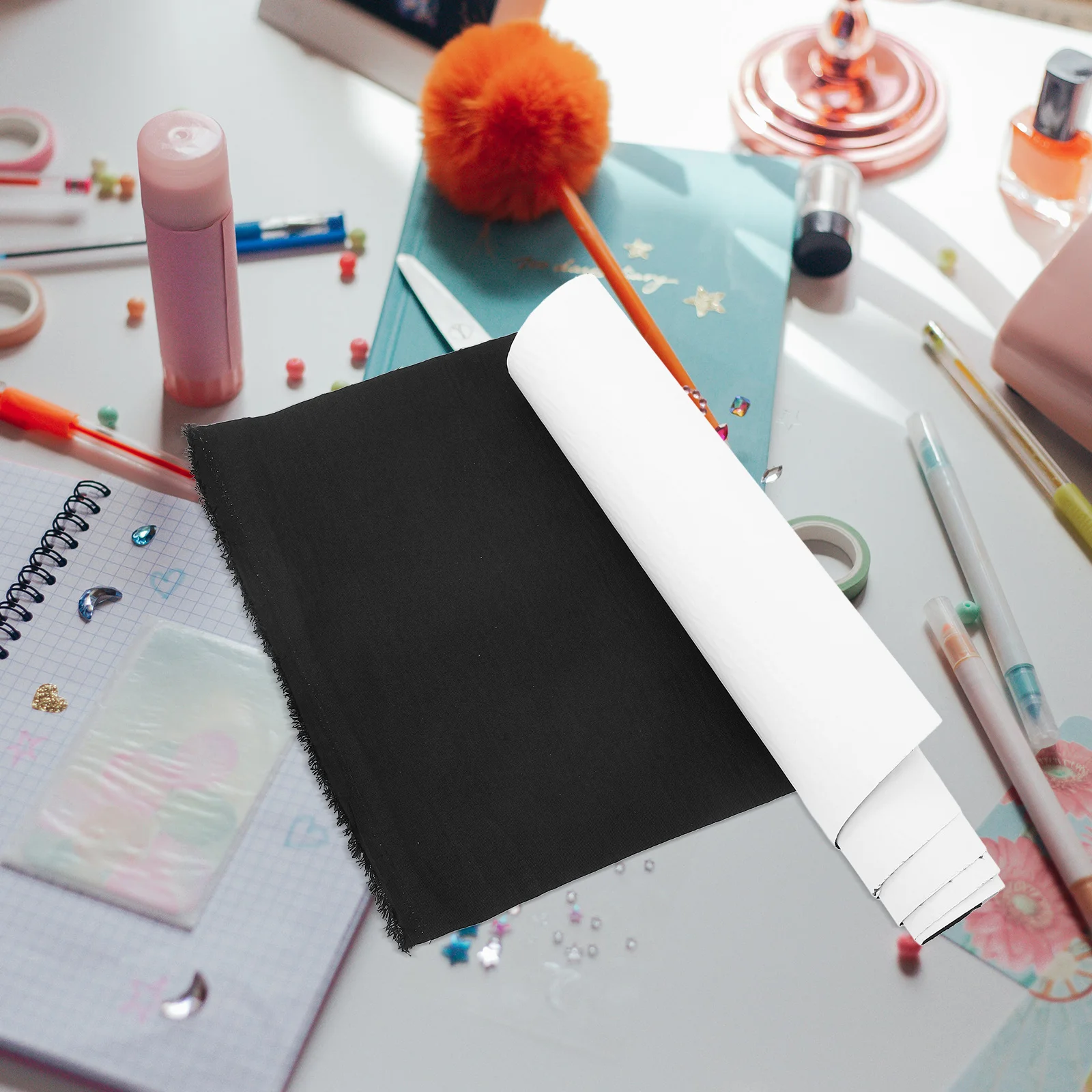 

Self Adhesive Book Cover Linen Fabric DIY Scrapbooking Bookbinding Supplies Album Covers Dust Jacket Protect Decorate