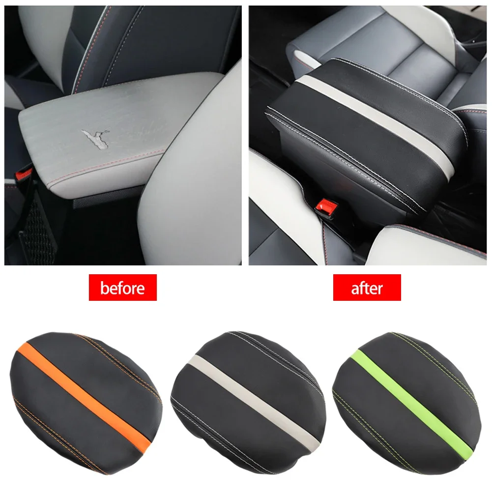 Car Armrest Console Storage Box Central Control Leather Cover For MG 4 MG 4 EV EH32 MuLan 2022 2023 Auto Accessories