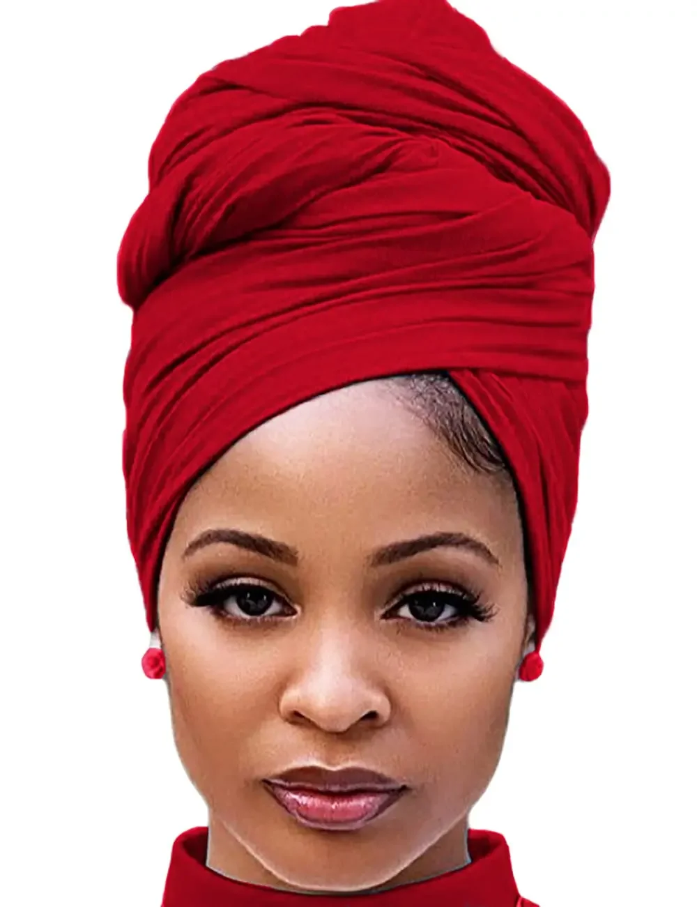 Harewom Hair Wrap for Black Women with Natural Hair Large Stretch Soft Edge Scarves for Braids Dreadlocks Headbands Army Green