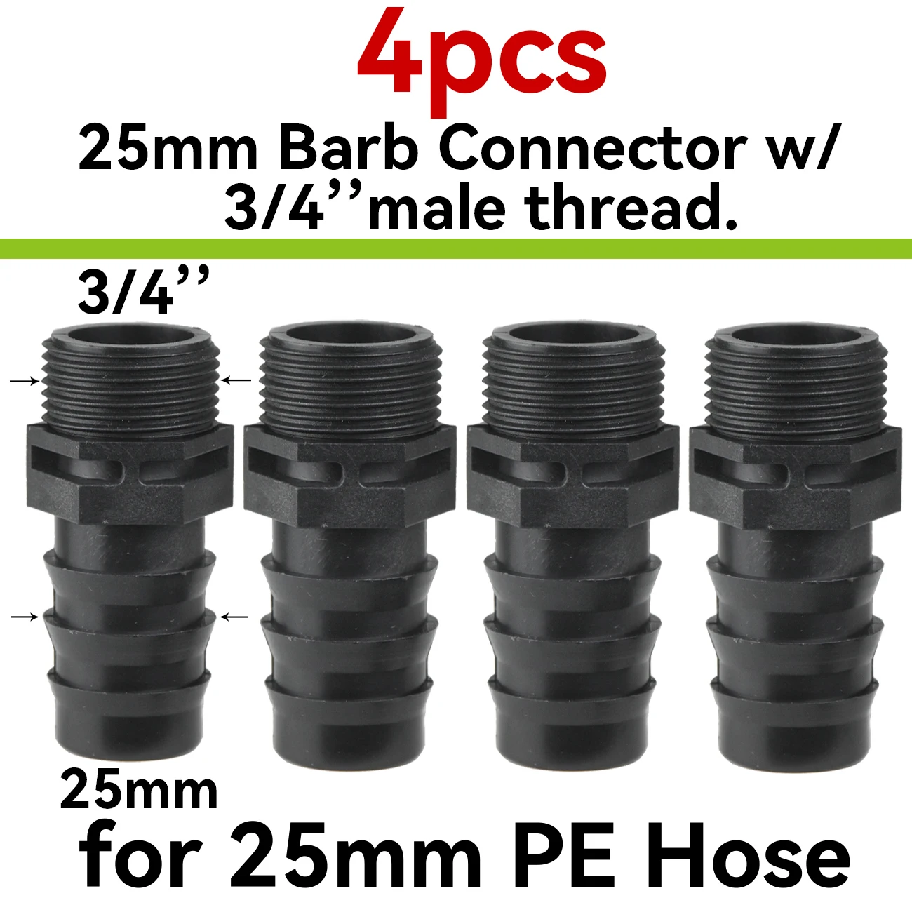 KESLA Garden 3/4" Innengewinde-Anschluss zum Widerhaken 16 20 25 mm PE-Schlauchhahn-Adapter 1/2'' 3/4'' Wasserhahn-Anschluss Tropfbewässerungssystem – Detail 6