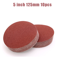 10 Piece 5 Inch No Hole 125mm Sandpaper Woodworking Metal Grinding Disc Abrasive Polishing Tool 40-2000 Grit Sanding Discs