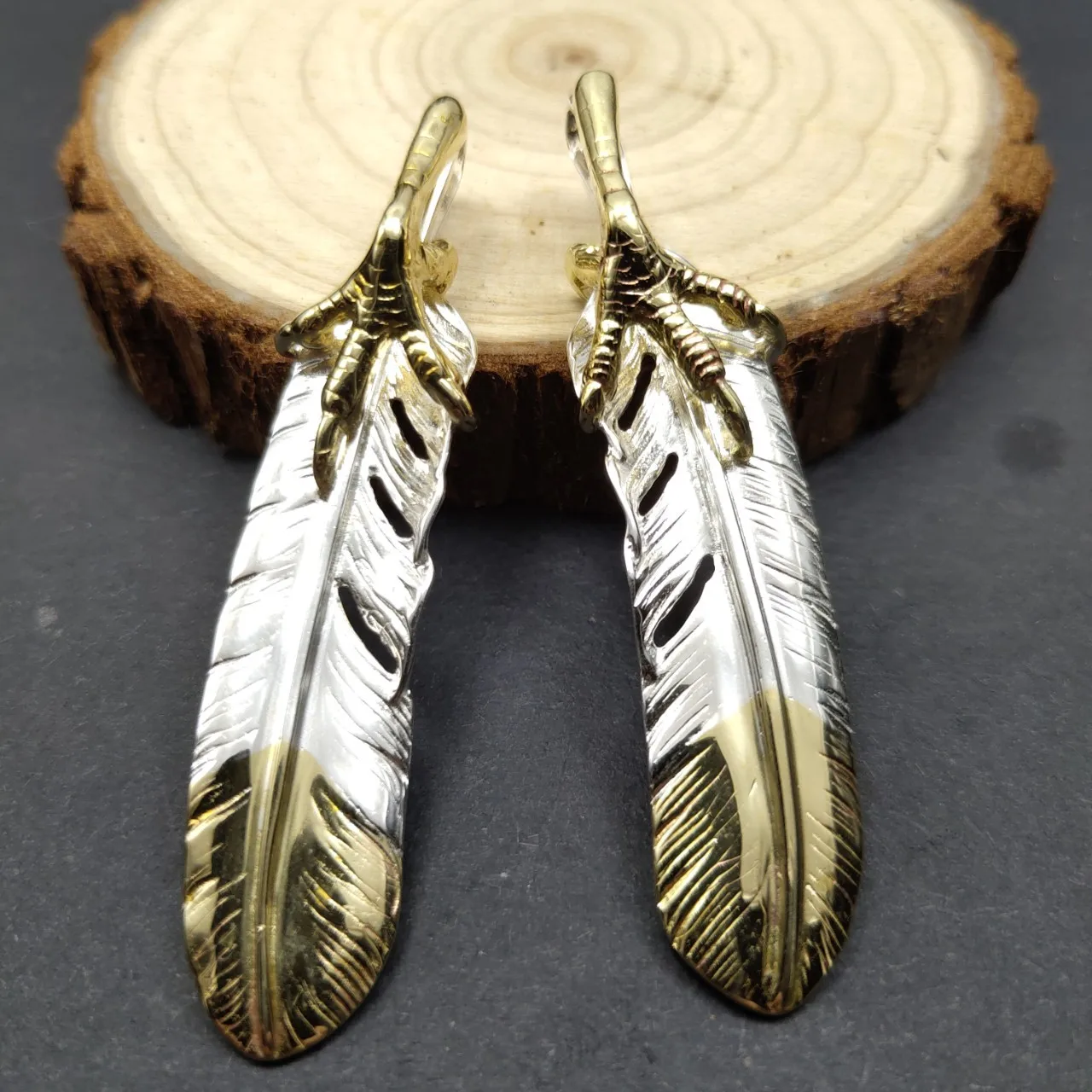 

Japanese popular stylish jewelry 925 sterling silver eagle claw feather pendant japanese and korean trendy necklace pendant