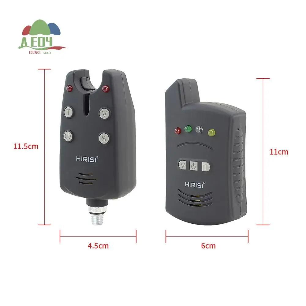 

AED4-Hirisi Electronic Fishing Alarm 1+2 Set Wireless Bite Alarm For European Carp Fishing Gear Kit
