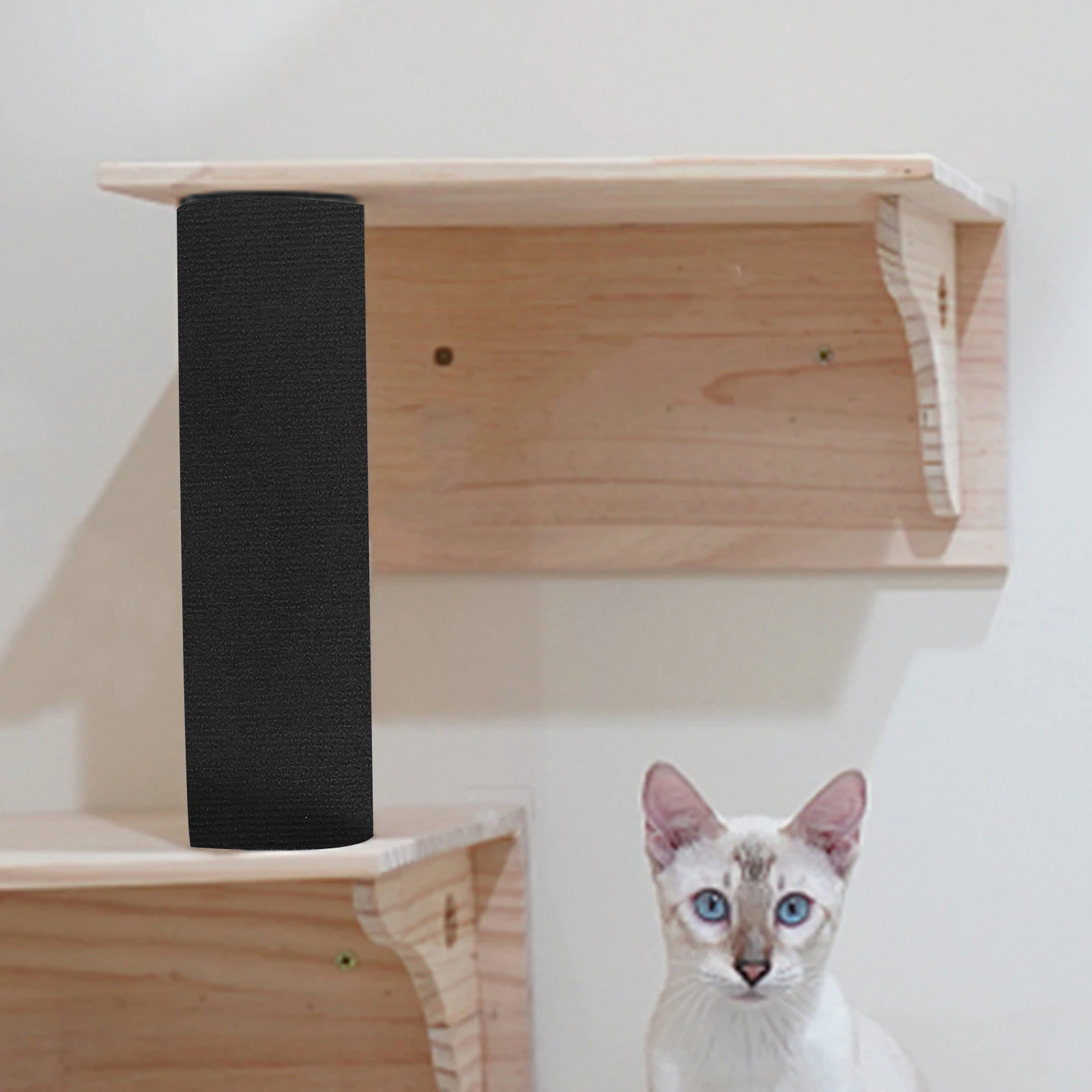 

Self Adhesive Scratch Carpet Pad Black Polyester Furniture Protector Post Cat Scratcher Carpet Rug Durable Indoor Pet Supplies