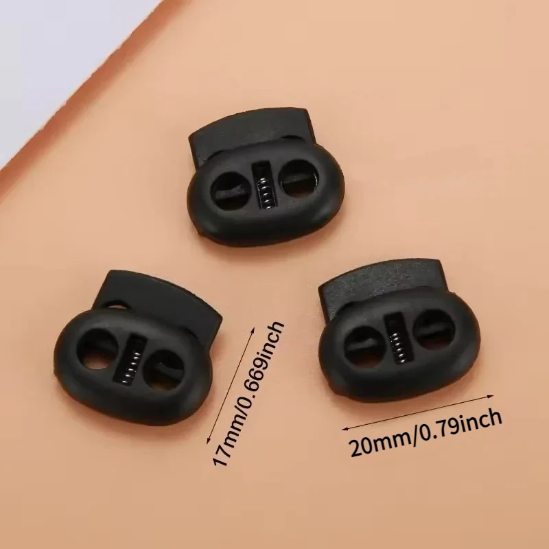 Plastic Cord Lock Stopper Toggle Clip Block Retainer for Drawstring Elastic Lanyard Paracord Rope Garment Bag Accessories