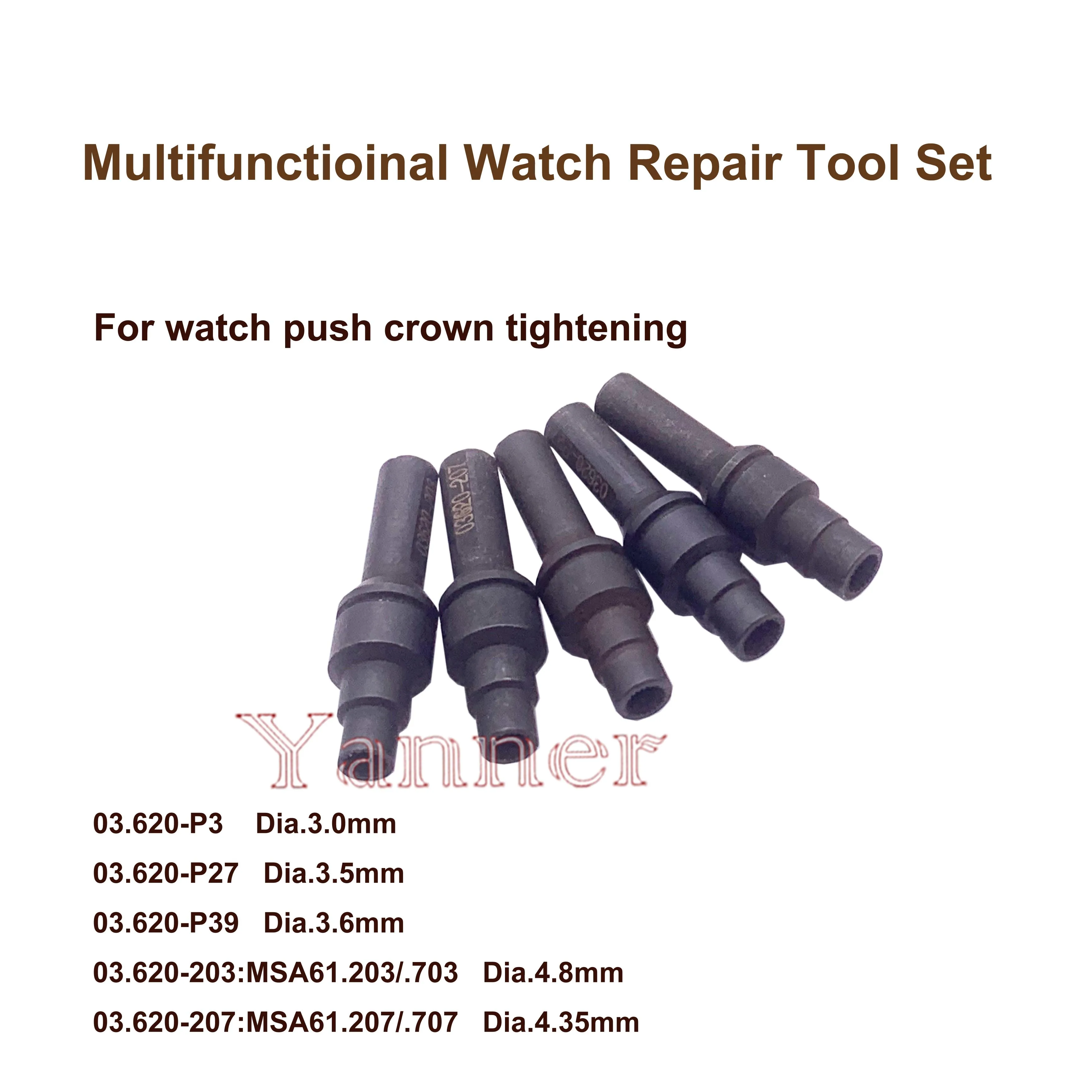 Multifunction Watch Repair Tool Set Professional for Crown Tube Removal Watch Push Crown Tool and Watch Bearing Opening