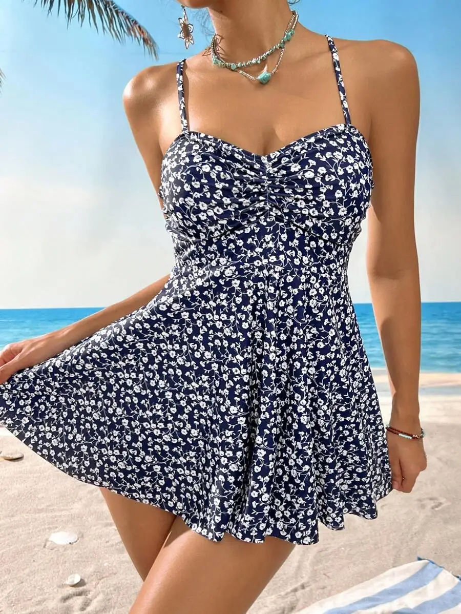 

Womens Ditsy Floral Tankini Swimsuit For Beach Vacation Summer