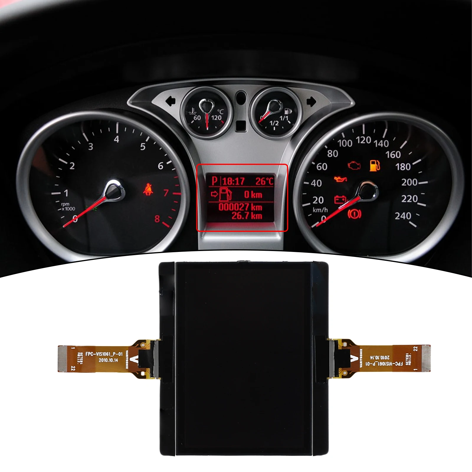 قطع غيار شاشة عملية عالية الجودة تدوم طويلاً، قطع غيار سهلة التركيب لفورد لـ C-Max لـ S-Max