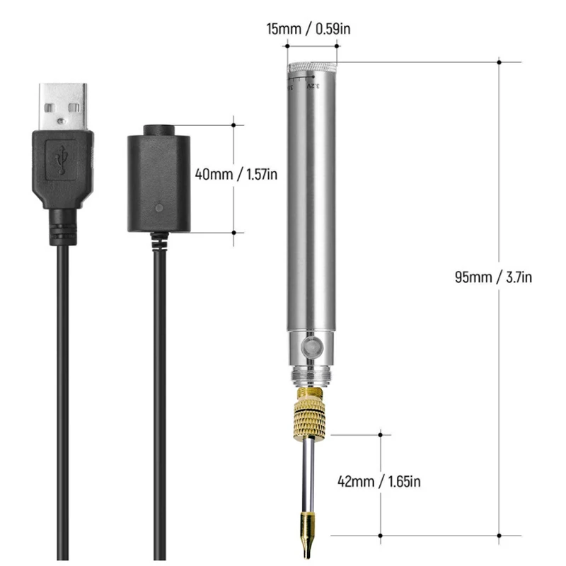 10W batteria USB Kit saldatore elettrico a bassa tensione DC ricarica saldatore Cautin Para Soldar Electronica Soldring Gun