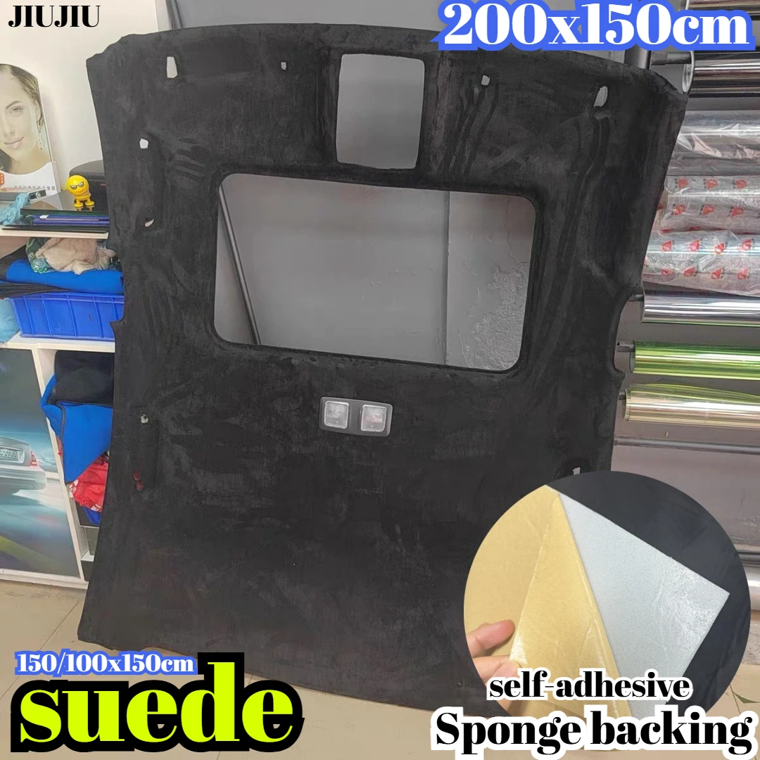 

Car Self-adhesive Suede Roof Fabric Sponge Backed Automotive Ceiling Fabric Internal Repair DIY Modified Roof Lining Material