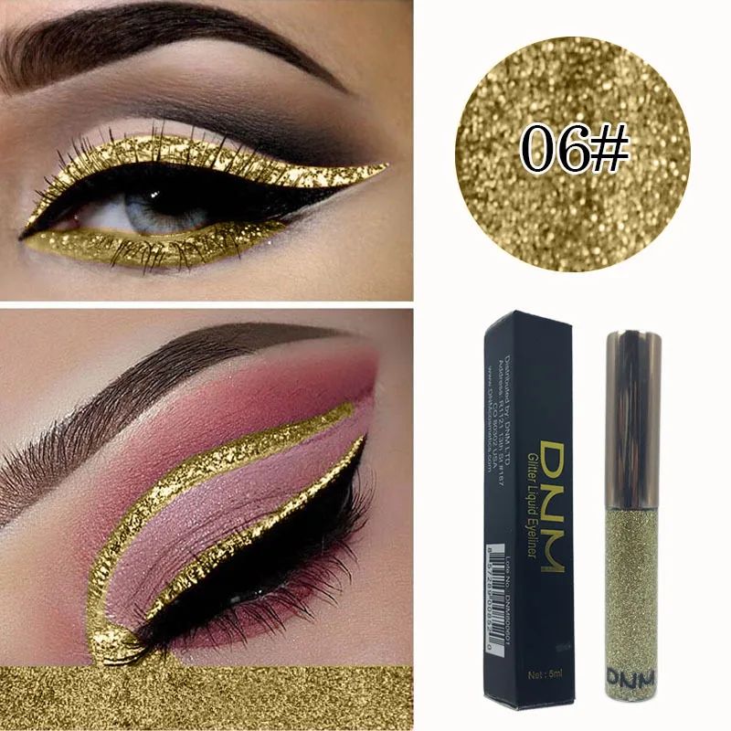 16 Farben Diamond Liquid Eyeliner Professional Silver Green Shiny Eyes Flash Langlebiger flüssiger Glitzer-Eyeliner Beauty Makeup – Detail 7