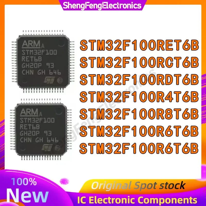 

STM32F100RET6B STM32F100RCT6B STM32F100RDT6B STM32F100R4T6B STM32F100R8T6B STM32F100R6T6B STM32F100RBT6B IC MCU Chip LQFP64