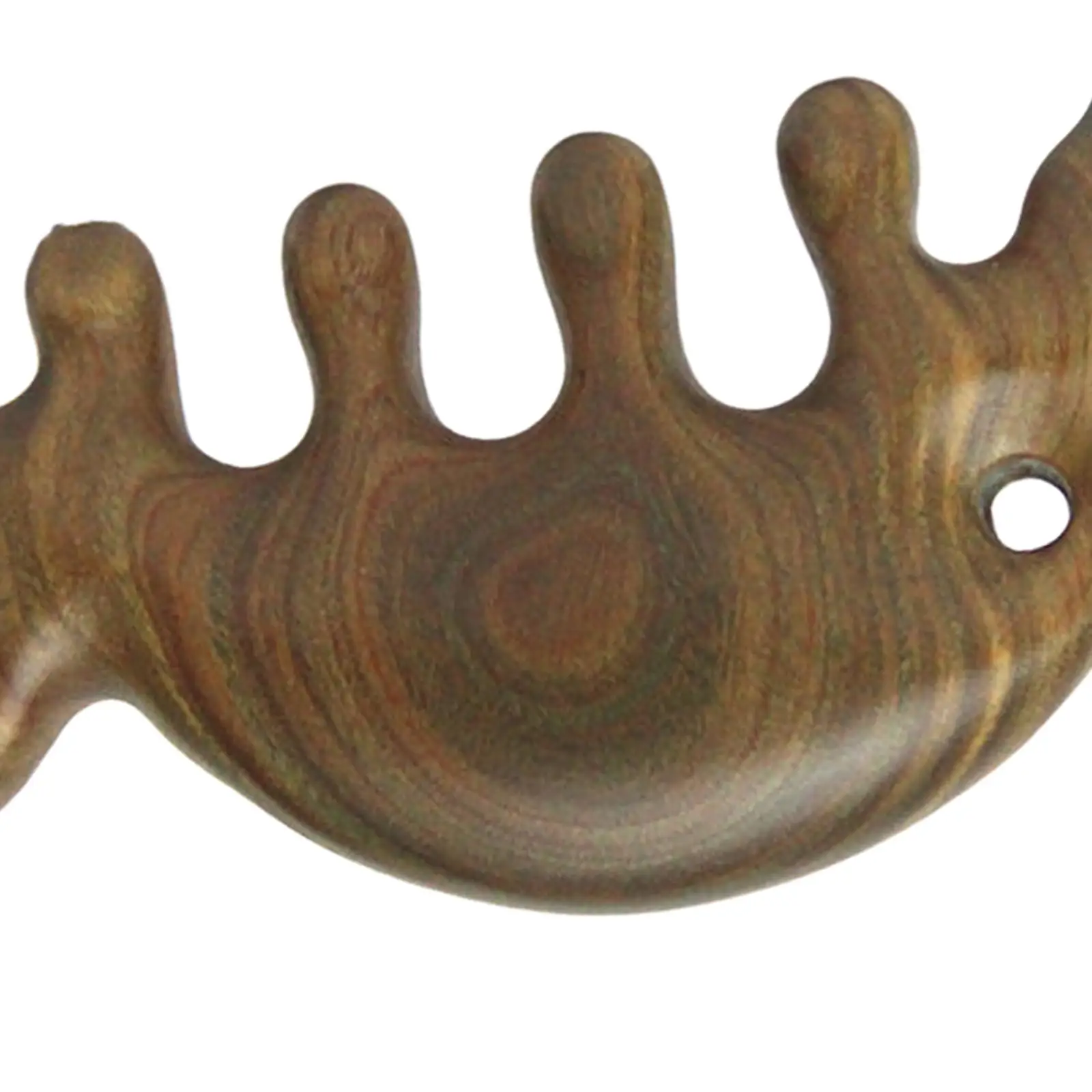 مشط تدليك فروة الرأس من خشب الصندل الأخضر، مشط تدليك خشبي لتدليك كشط، قمر صغير