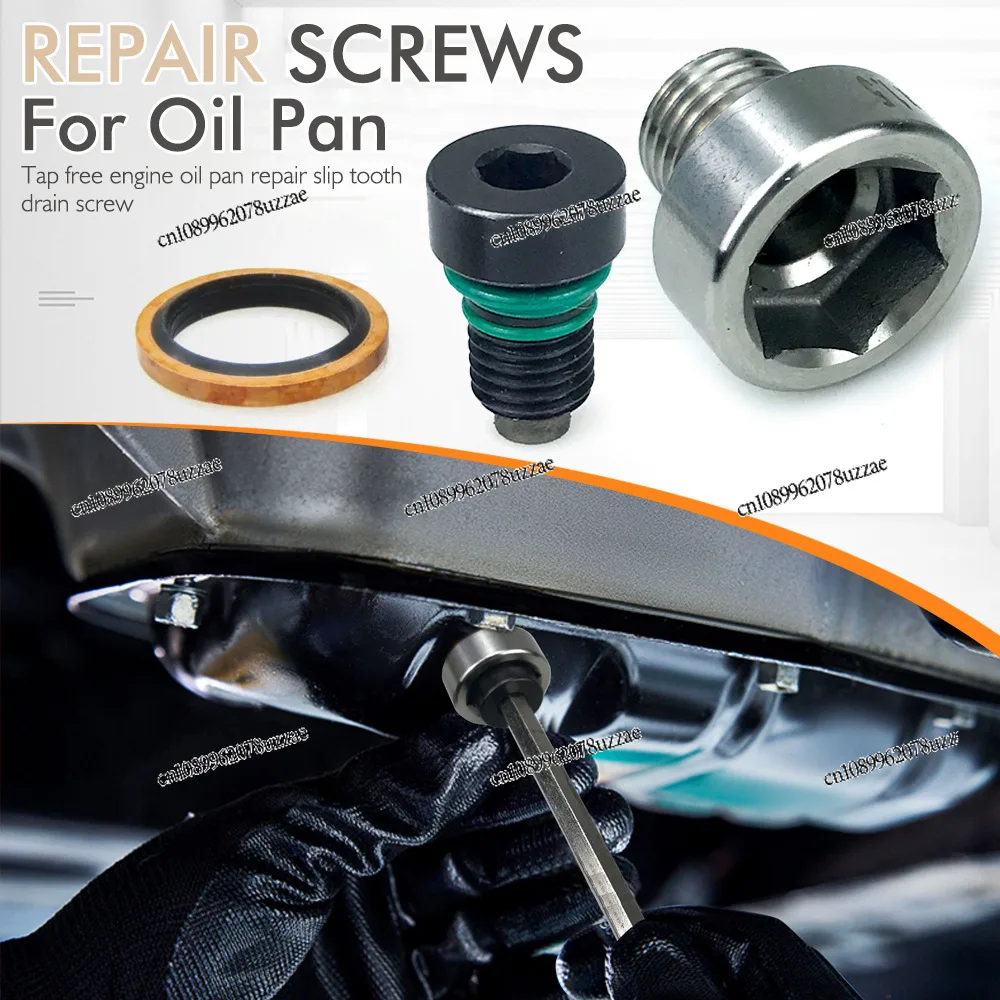 Car Oil Pan Drain Screw Car Stainless Steel Plug Slide Tooth Repair Self-tapping Oil Screw