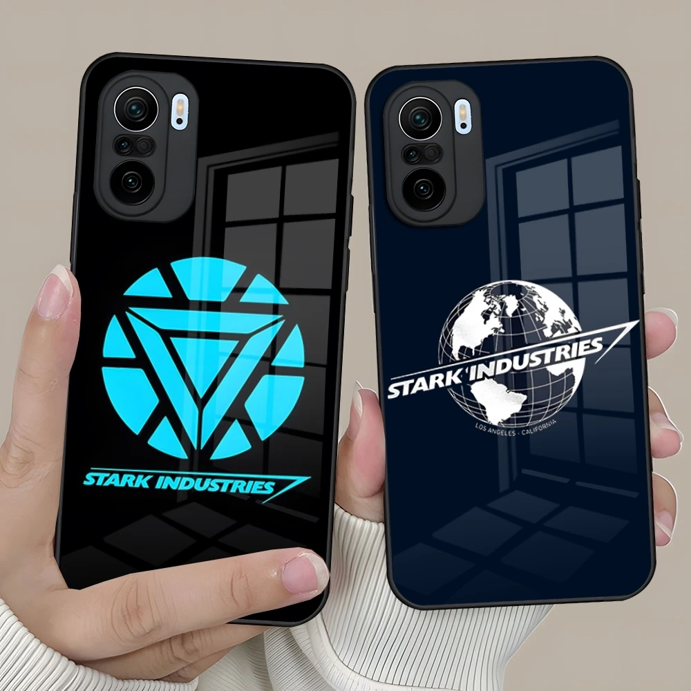 Fashion Stark Industries Phone Case For Redmi 13 12 13c 12c Note 13 Pro Plus 11 12 Pro 10 12s 11s Tempered Glass Cover