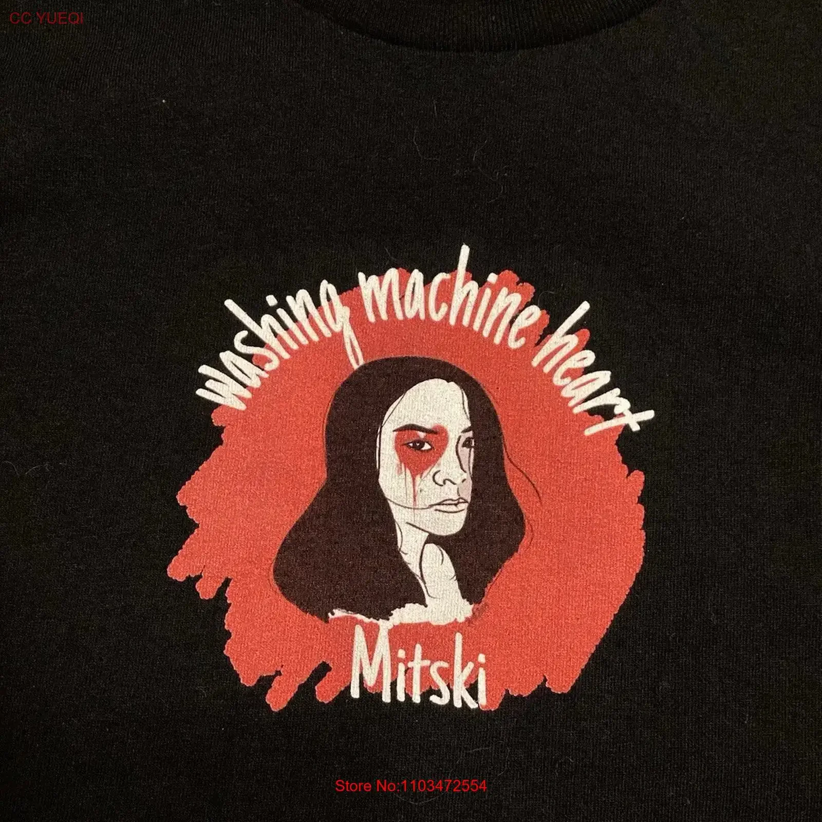 Camiseta Mitski Washing Machine Heart Tour, reimpresión de algodón D316, vintage, lavada, unisex, cómoda, con gráfico de moda, informal para hombre