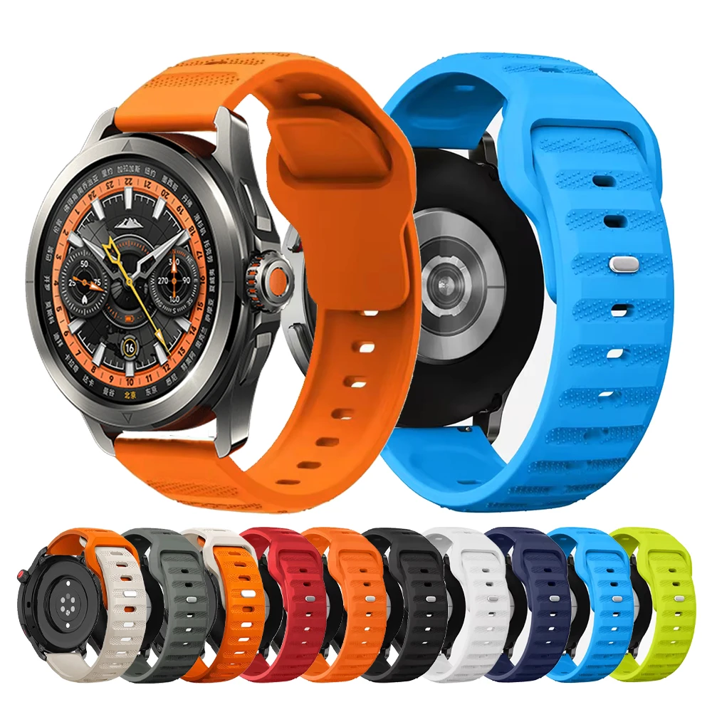 22mm Gummiarmband für Xiaomi Watch 2 Pro/Color 2/Mi Watch S4 S3 S2 46mm S1 Pro Band HUAWEI WATCH GT 6 5 Pro 46mm Ersatzarmband