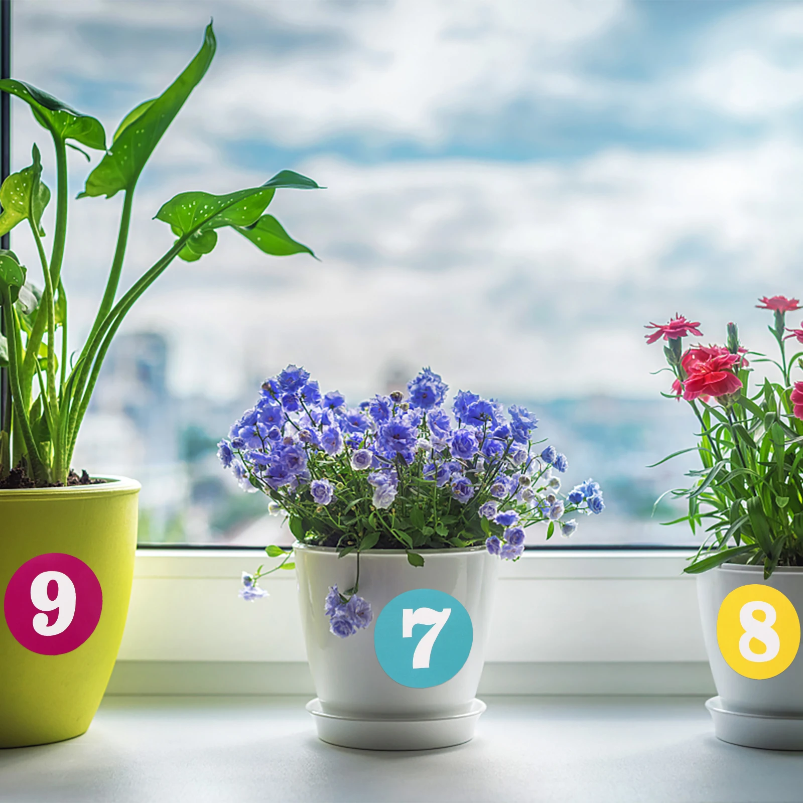 

2 Sheets Round Pvc Number Stickers Waterproof Adhesive Home Decoration Sign Pasters For Kids Party Diy Crafts Sealing