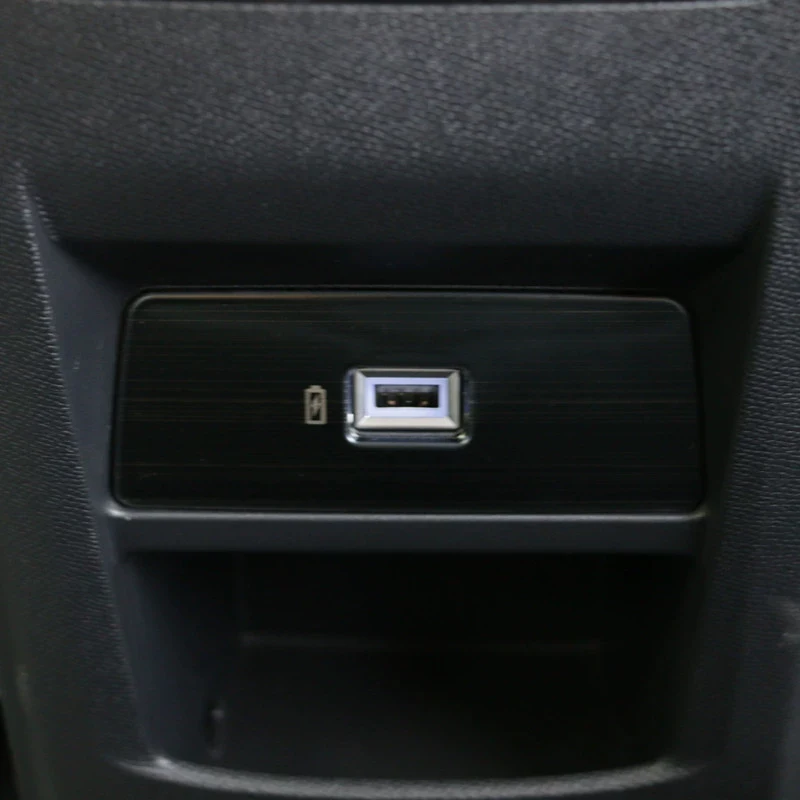 For Citroen C5X 2021 2022 2023 Interior Accessories Rear USB Covers Trim Frame Car Decoration Stainless Steel