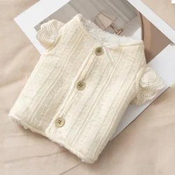 Lace Warm Winter Korean Version Of Dog Clothes Cute Wind Puppy Coat Princess Lace Pet Vest Thickened Warm Teddy Clothes