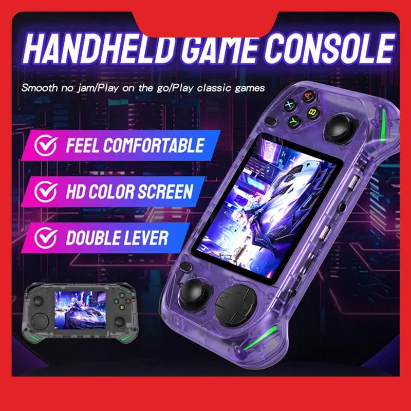 

RX6H Retro Handheld Video Game Console 128GB 20000+Games 3.5Inch IPS Screen Linux Pocket Player Supports 20+ Emulators