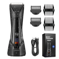 Body Hair Trimmer Men Electric Groin Hair Trimmer with Upgraded Wide Ceramic Blade Ball Trimmer for Men Type-C Recharge Dock