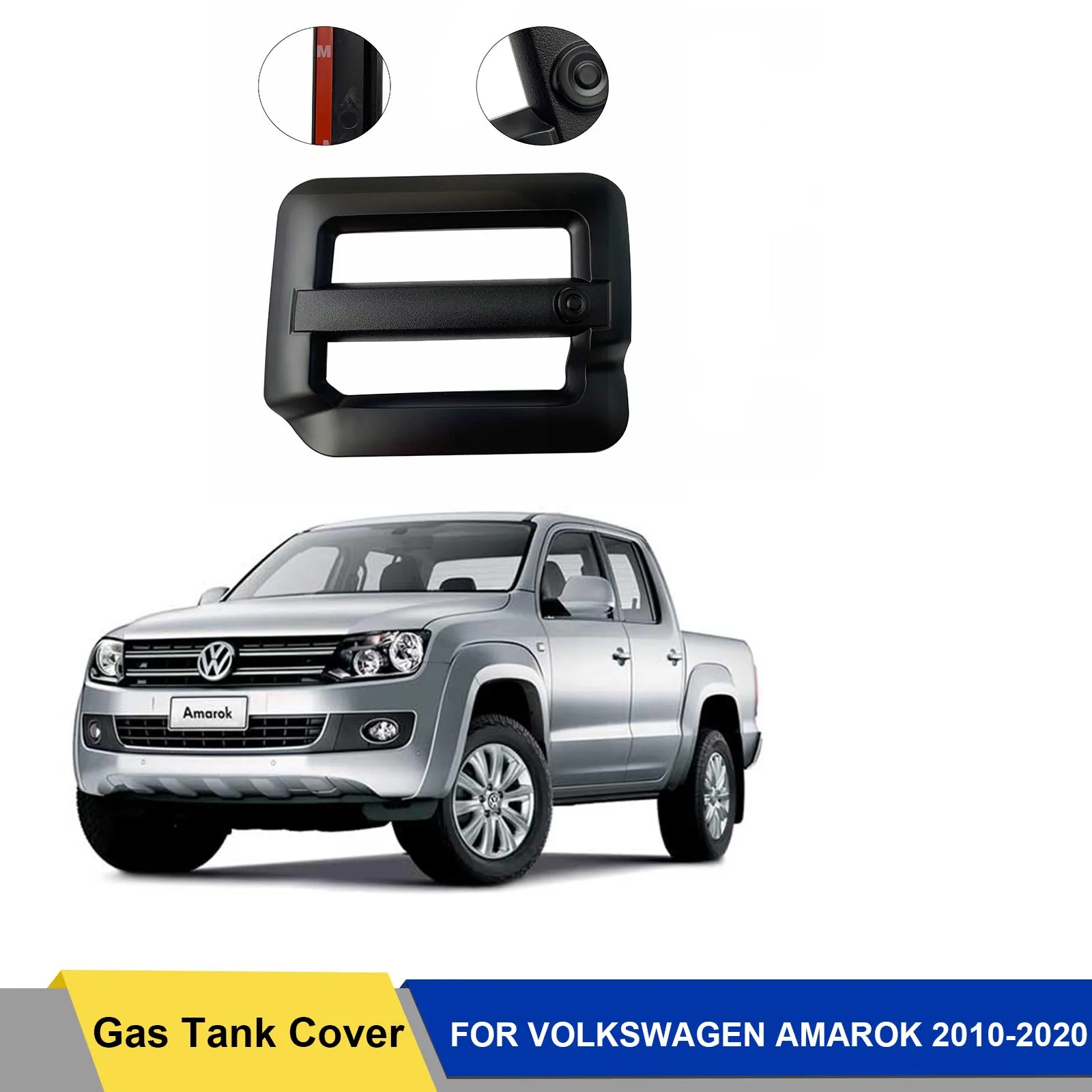 

1PC Gas Tank Cover for Volkswagen Vw Amarok 2010 2011 2012 2013 2014 2015 2016 2017 2018 2019 2020 Matt Black Car Accessories