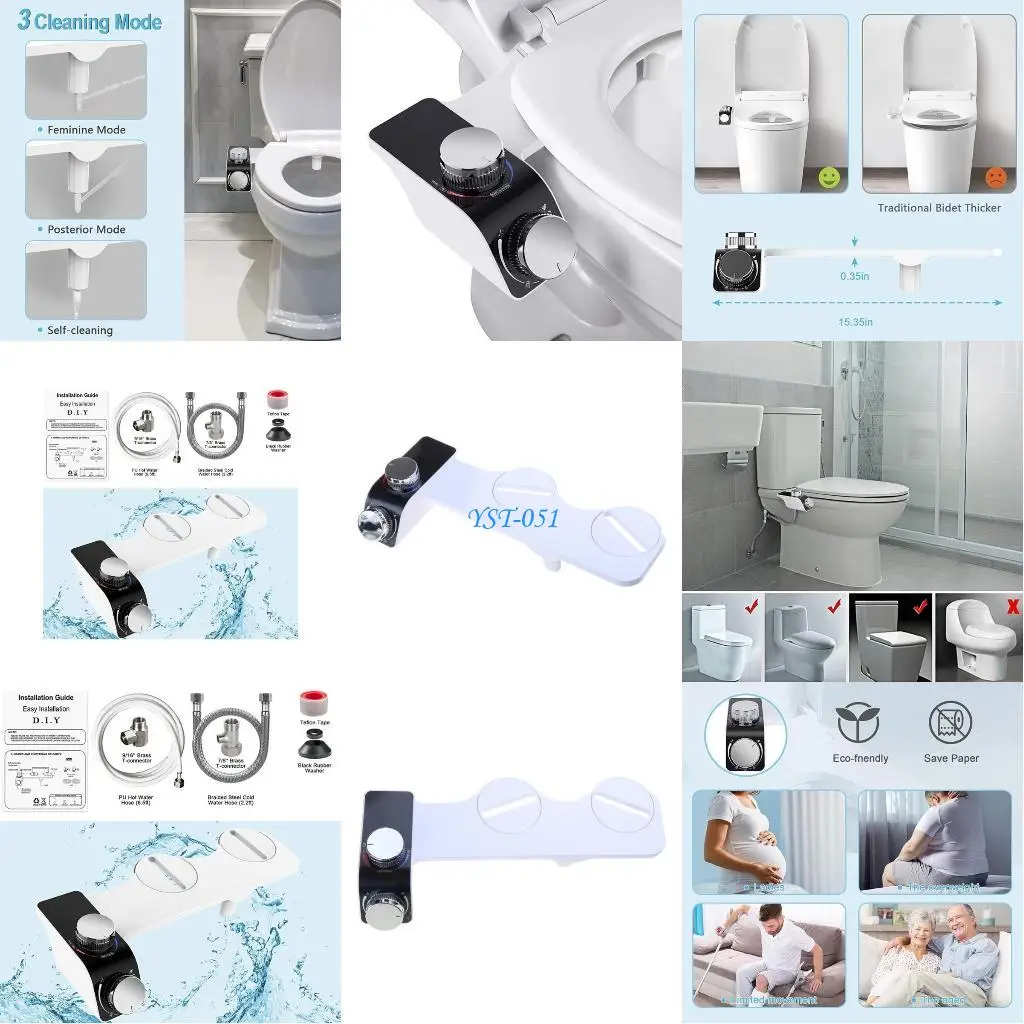 

E15A Non electric Intelligent Toilet Lid with Bottom Rinser Women Bidets for Bathroom