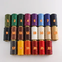 220M 150D 1mm Flat Waxed Sewing Line Thickness Waxed Thread for Leather Waxed Cord for Leather Craft Hand Stitching Thread