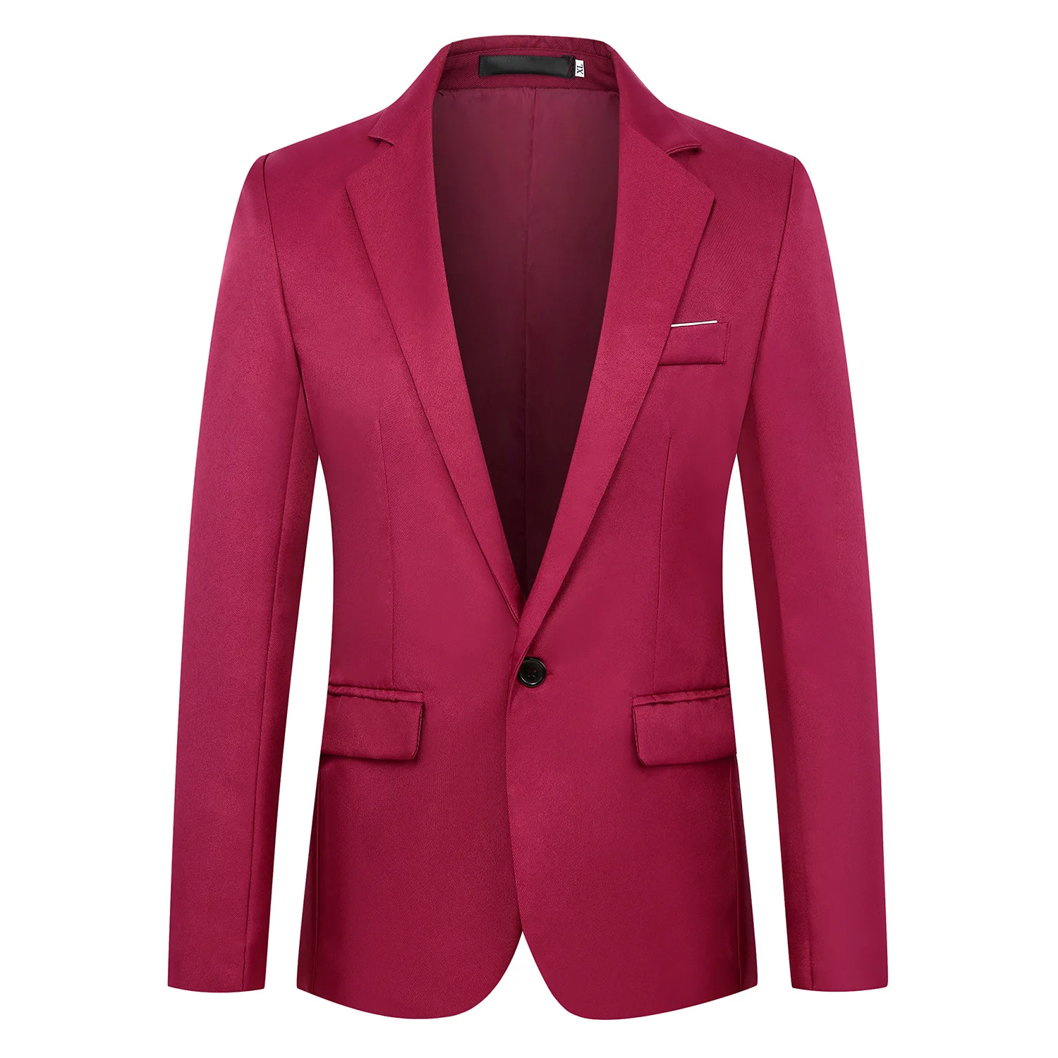 Single Button Blazer Men Suits Solid Spliced Blazers Long Sleeve Turn Down Collar Business Jackets Summer 2025 Pockets Slim