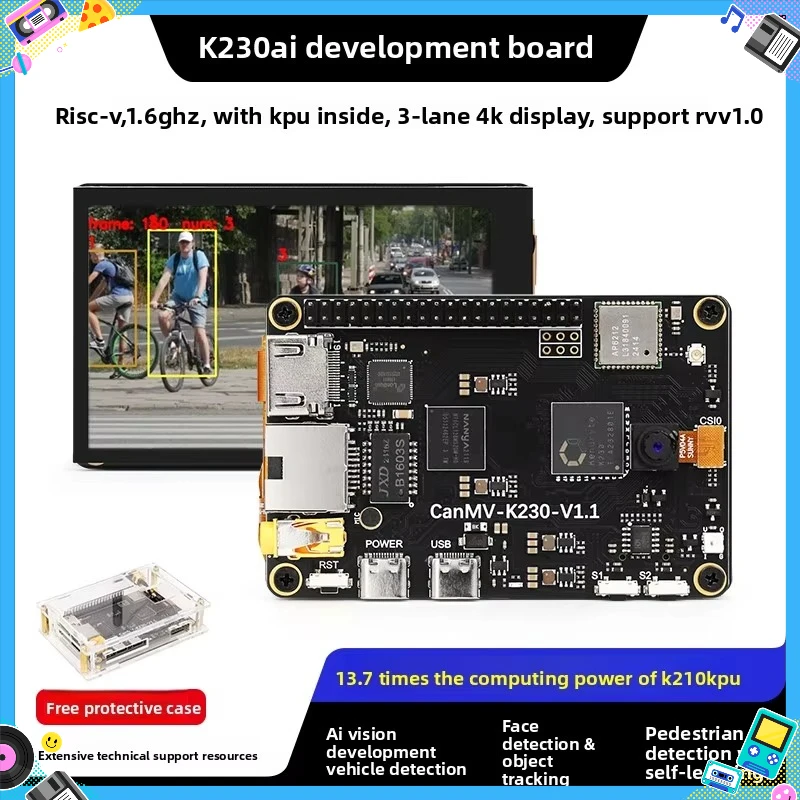 CanMV K230 AI Rapid Dev Board Multi-Modal AI 3D Depth Detection Recognition Camera Module Machine Vision Embedded Controller