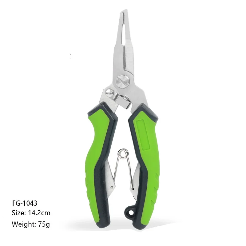 Y167 Stainless Steel Fishing Pliers  Fish Controller Fishing Shears Needle Nose Scissors Outdoor Appliance Self-locking