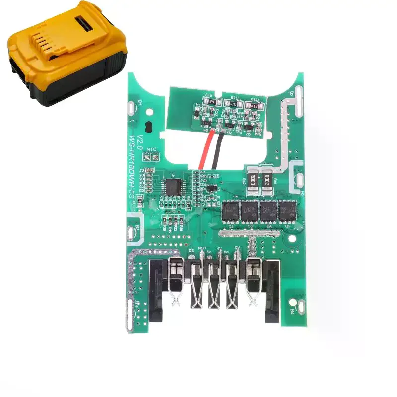1Pcs For 18/20V DCB183 DCB206 DCB203 DCB200 Key LED Li-ion Battery BMS PCBA Charging Low Voltage Protection Circuit Board